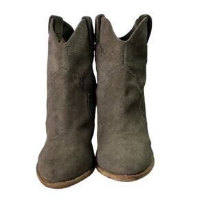 Joie Booties Womens 9.5 Monte Leather Suede Western Lined Heel Cowgirl